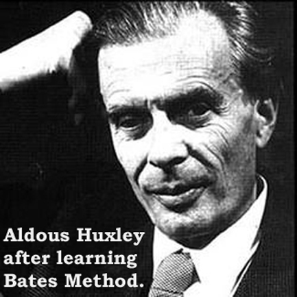 Aldous Huxley After Natual Vision Improvement. No Glasses. Blindness Prevented, Sees Clear